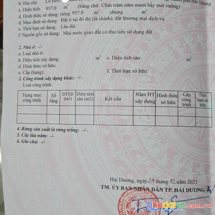 Sở hữu ngay lô đất vị trí đẹp tại thành phố hải dương