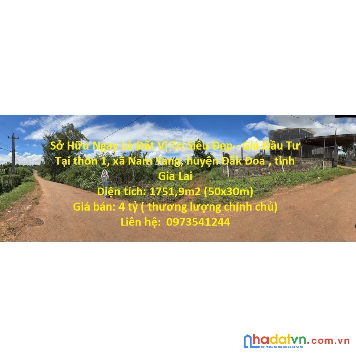 Sở hữu ngay lô đất vị trí siêu đẹp - giá đầu tư tại đắk đoa