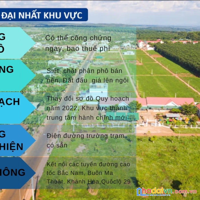 Pháp lý chuẩn chỉnh sổ đỏ từng nền - đất nền trung tâm hành chính huyện krông năng, đắk lắk 