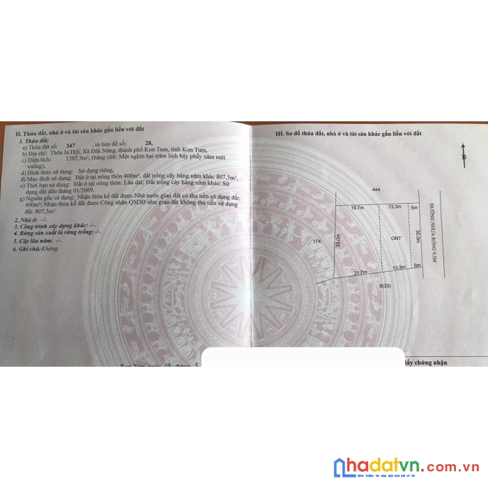 Nhanh tay sở hữu ngay lô đất vị trí đẹp tại xã đăk năng, thành phố kon tum