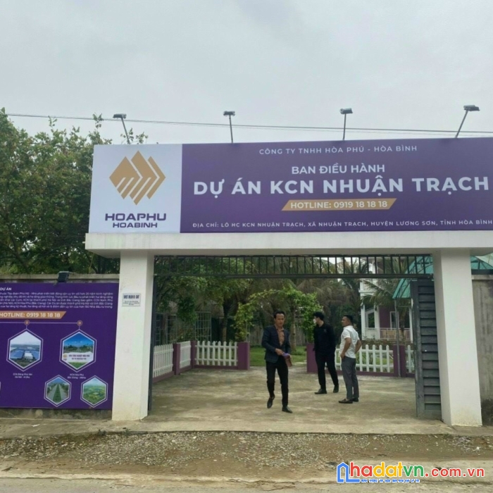 Chuyển nhượng dự án đã được huyện lương sơn phê duyệt quy mô 2ha đã có quy hoạch 1/500 tại nhuận