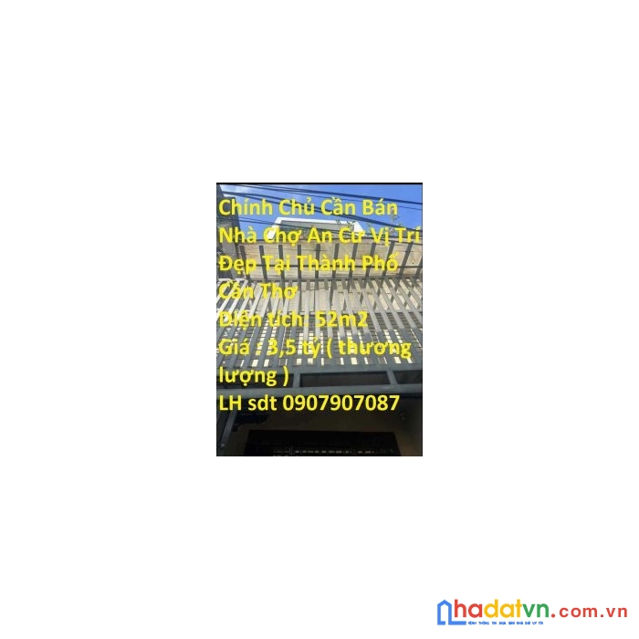 Chính chủ cần bán nhà chợ an cư vị trí đẹp tại thành phố cần thơ