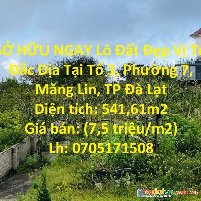 Sở hữu ngay lô đất đẹp vị trí đắc địa tại thành phố đà lạt, lâm đồng