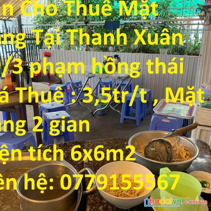 Cần cho thuê mặt bằng tại thanh xuân 79/3 phạm hồng thái