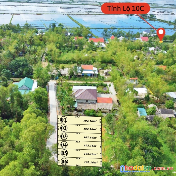 Bán đất 102m2, f0 xã vinh hà, huyện phú vang, huế