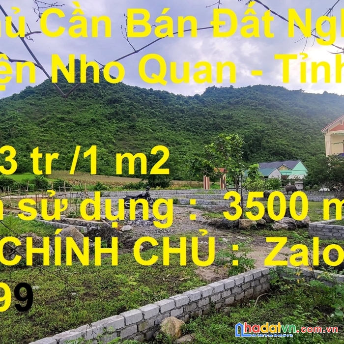 Chính chủ cần bán đất nghỉ dưỡng tại : thôn đồng tâm - xã cúc phương - huyện nho quan - tỉnh ninh