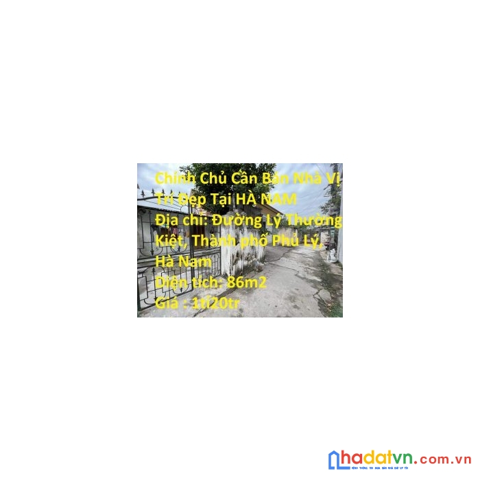 Chính chủ cần bán nhà vị trí đẹp tại hà nam