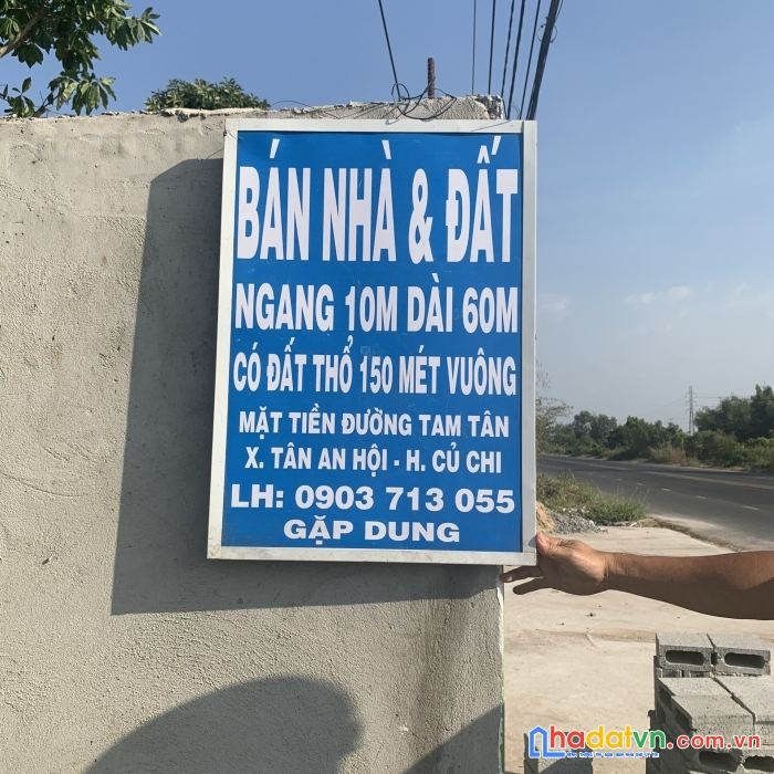 Bán đất dt 600m2 giá 3. 3 tỷ xã tân an hội, củ chi, tp. hồ chí minh