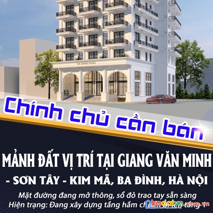 Bán mảnh đất vị trí tại giang văn minh – sơn tây mặt đường đang mở thông, sổ đỏ trao tay sẵn sàng