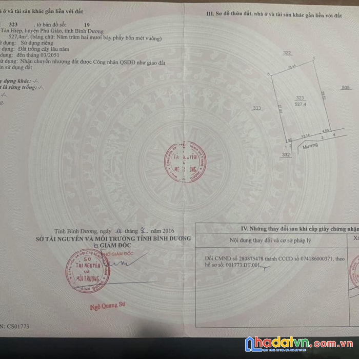 Bán 2 sổ liền kề 2000m2 có 150 m thổ cư  vị trí đẹp tại bình dương