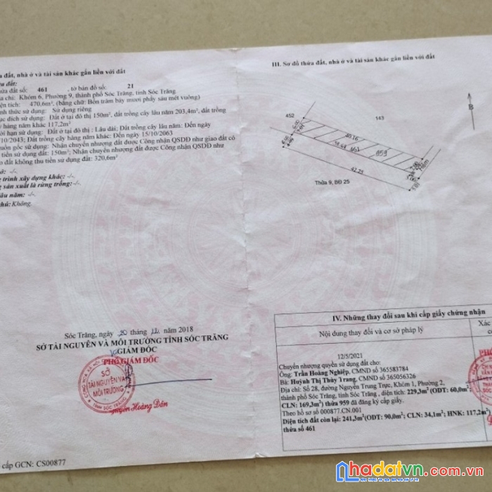 Chính chủ bán 2 nền liền kề vị trí đẹp tại khóm 6, p.9, tp sóc trăng