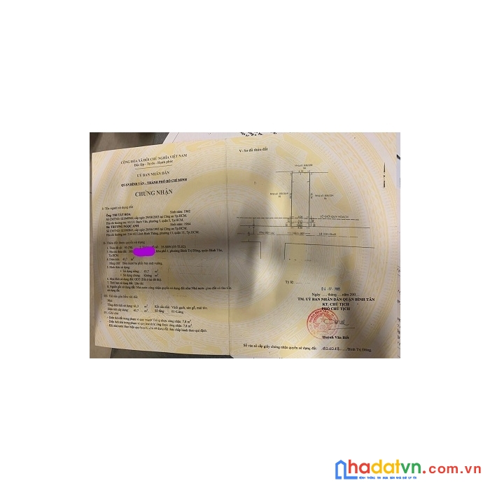 Chính chủ cần bán nhà đất tại đường lê văn quới, kp1, phường bình trị đông, quận bình tân