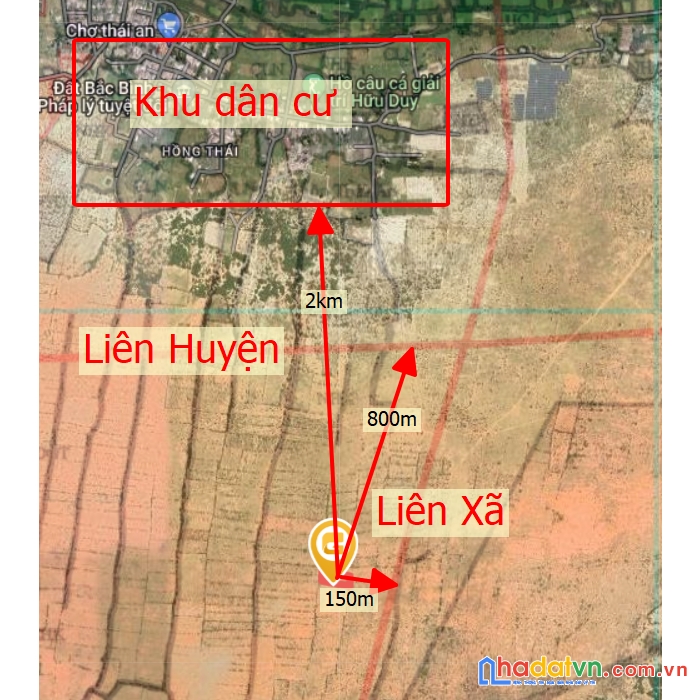 Bán lô đất vị trí cực đẹp nằm ngay xã hồng thái 