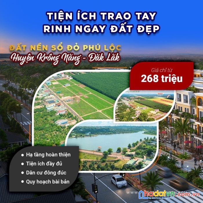 Chính chủ _ bán 3 lô đất nền giá cực tốt gần ngay chợ phú lộc, krong năng