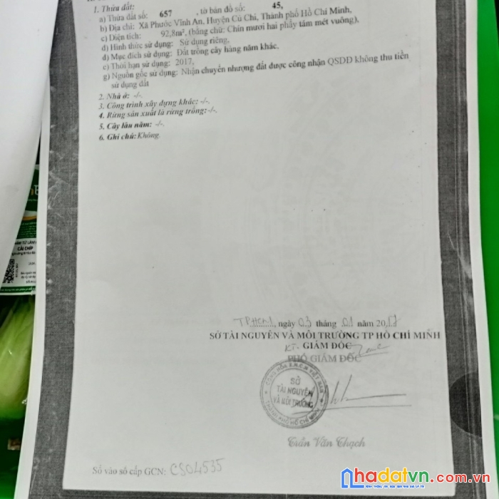 Chủ ngộp: bán nhanh lô đất 92m2, đường 406, phước vĩnh an, củ chi, hcm
