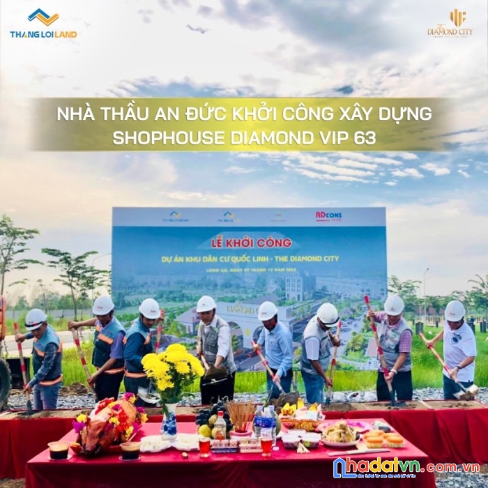 Shophouse quốc linh - diamond city trả góp 4 năm,chiết khấu 18% đã có sổ hồng riêng từng nền