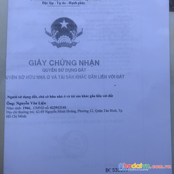 Chính chủ bán nhà tại 355/9/1 đường mã lò, phường bình trị đông a, bình tân, hồ chí minh