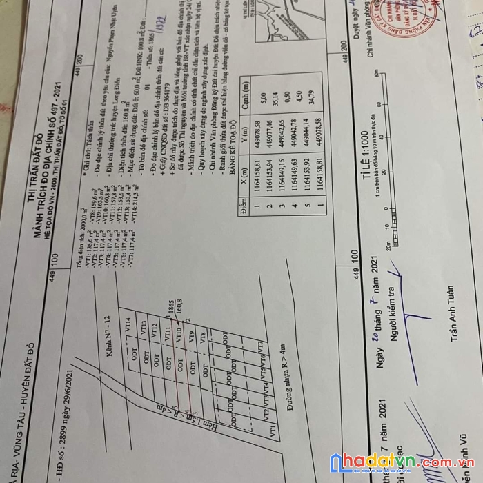 Chính chủ cần bán gấp lô đất mặt tiền vị trí siêu đẹp tại tt đất đỏ