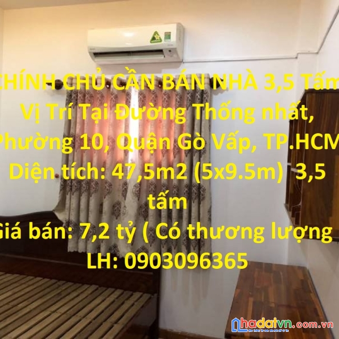 Chính chủ cần bán nhà 3,5 tấm  vị trí tại quận gò vấp, tp hcm