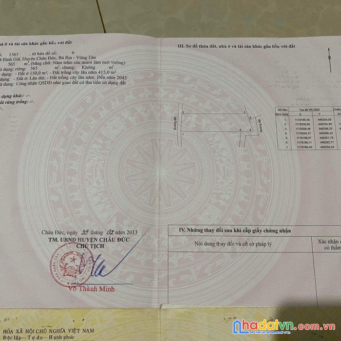 Sở hữu ngay đất vườn vị trí đẹp giá siêu đầu tư tại tỉnh bà rịa - vũng tàu.