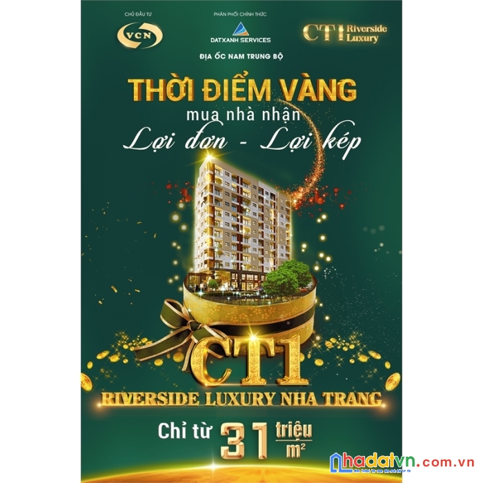 Đón năm mới 2023 cùng căn hộ view sông ct1 vcn phước long nha trang giá từ 31 triệu/m2