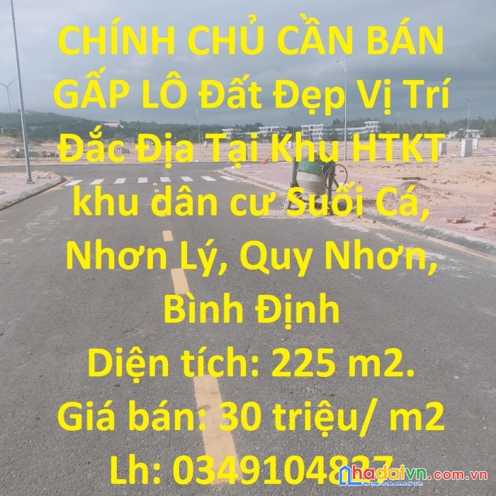 Chính chủ cần bán gấp lô đất đẹp vị trí đắc địa tại: tp quy nhơn - bình định