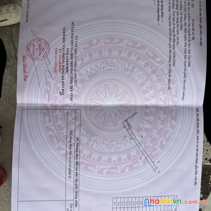 Chính chủ cần bán lô đất 4 mặt tiền vị trí đắc địa tại ấp hội an , xã hòa tân, huyện cầu kè, trà