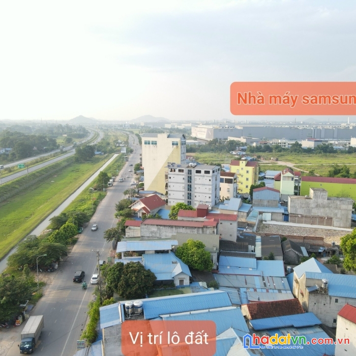Chính chủ cần vào khu sam sung bán lô đất 127m full thổ cư ngay mặt đường  gom vào sam sung thái
