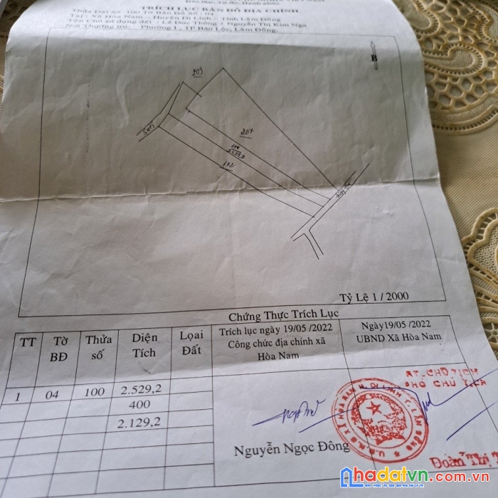 Thanh lý thu hồi miếng đất đẹp vị trí đắc địa tại lâm đồng