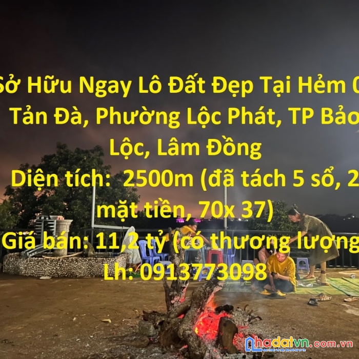 Sở hữu ngay lô đất đẹp tại hẻm 02 tản đà, phường lộc phát, tp bảo lộc, lâm đồng