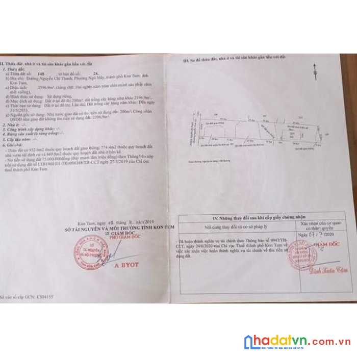 Chính chủ cần bán gấp lô đất tâm huyết vị trí đắc địa tại tp kon tum