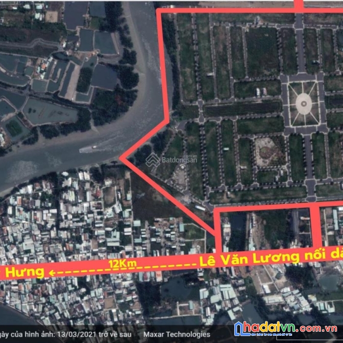 Lô đất view công viên kdc ven sông rạch dơi nhà bè - 1,68 tỷ - 80m2