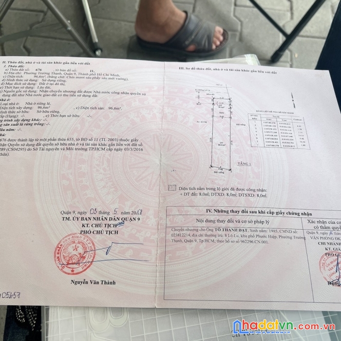 Bán đất quận 9 giá rẻ,96m giá 2.8 tỷ,sổ riêng,cam kết giá thật 100%