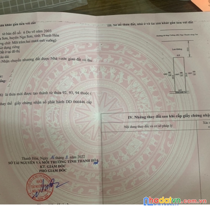 Sở hữu ngay lô đất vị trí đẹp tại huyện nga sơn, tỉnh thanh hóa.