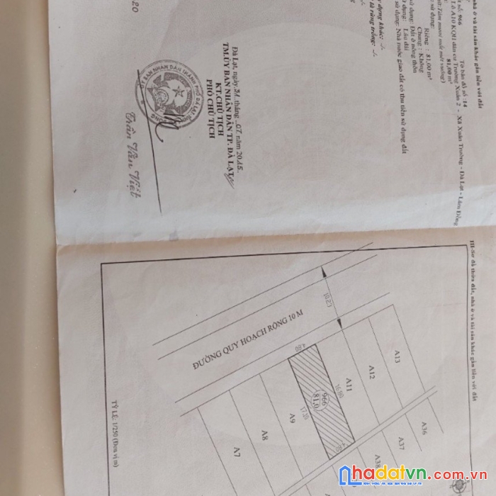 Sở hữu ngay lô đất đẹp tại xã xuân trường, tp đà lạt, lâm đồng