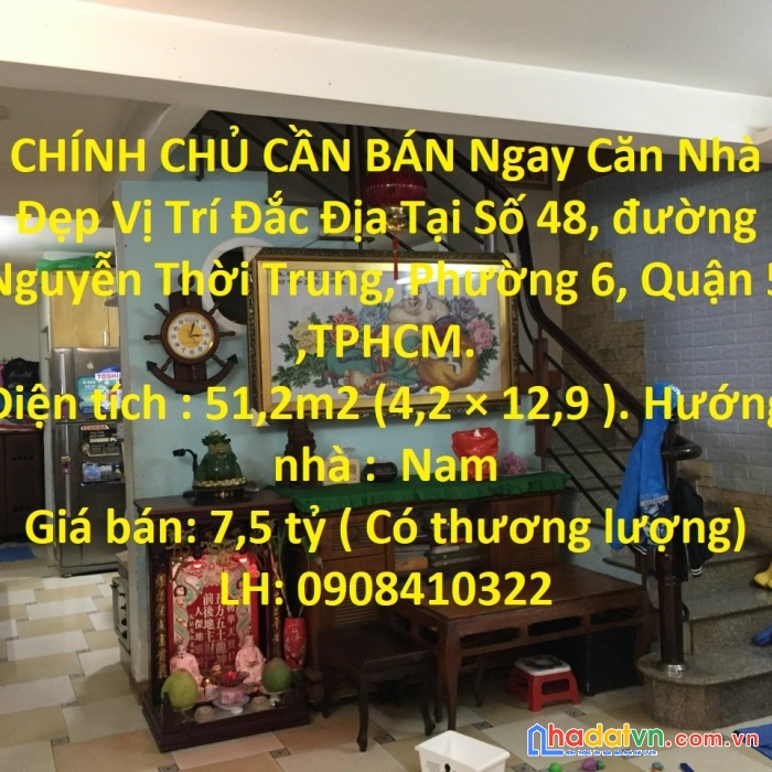 Chính chủ cần bán ngay căn nhà đẹp vị trí đắc địa tại  quận 5 , tp hcm