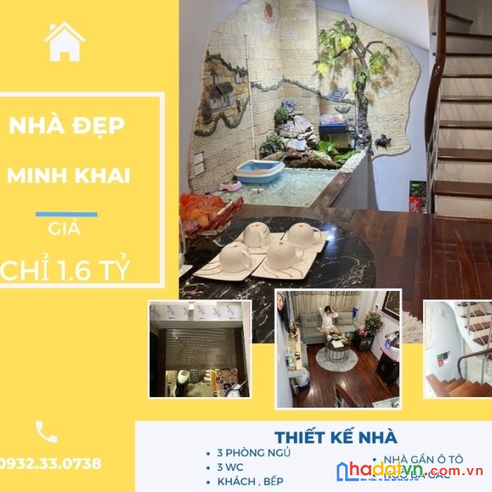 Hiếm, chỉ 1.6 tỷ có ngay nhà minh khai 5 tầng hiện đại, full nội thất dt18m2, sổ đỏ riêng chính