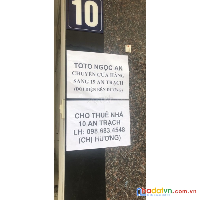 Chính chủ cần cho thuê nhà mặt phố an trạch đống đa, hà nội.
