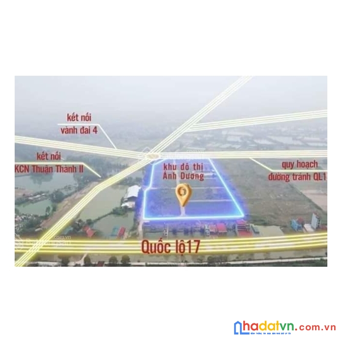 Chủ gửi bán lô la1 dự án ánh dương, thuận thành, bắc ninh, giá 18,5 tr/m