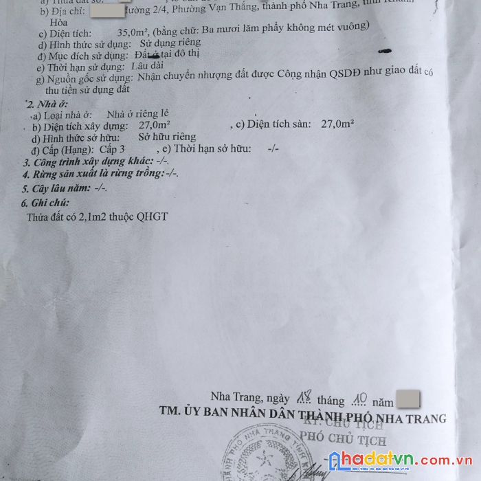 Nhà hẻm 2mt gần 2/4 nha trang chỉ 1,6 tỷ