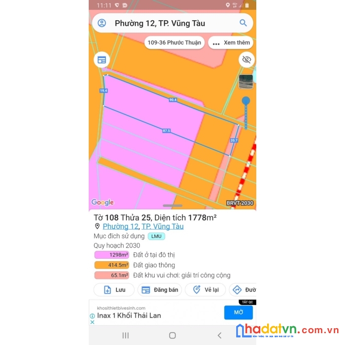 (cực hot) bán đất sào, mẫu ngộp ở vũng tàu 0937471568