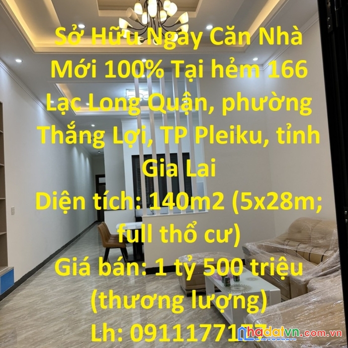 Sở hữu ngay căn nhà mới 100% tại phường thắng lợi – giá cực ưu đãi