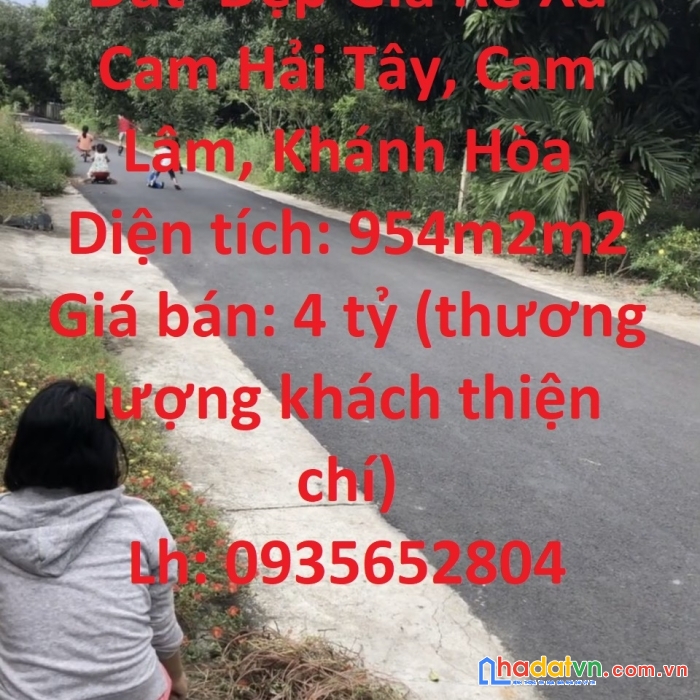 Cần bán nhanh lô đất  đẹp gía rẻ xã cam hải tây, cam lâm, khánh hòa