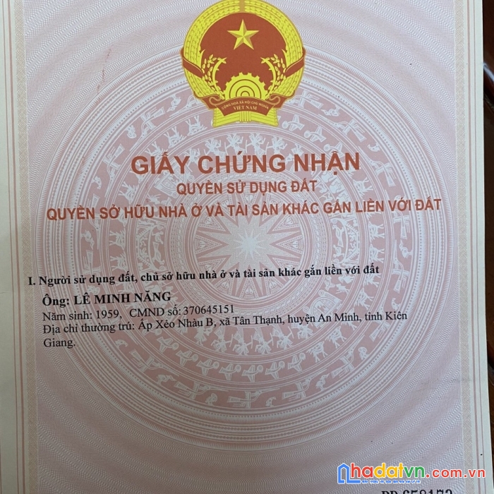 Chính chủ cần bán gấp lô đất vị trí đắc địa tại tp rạch giá-kiên giang