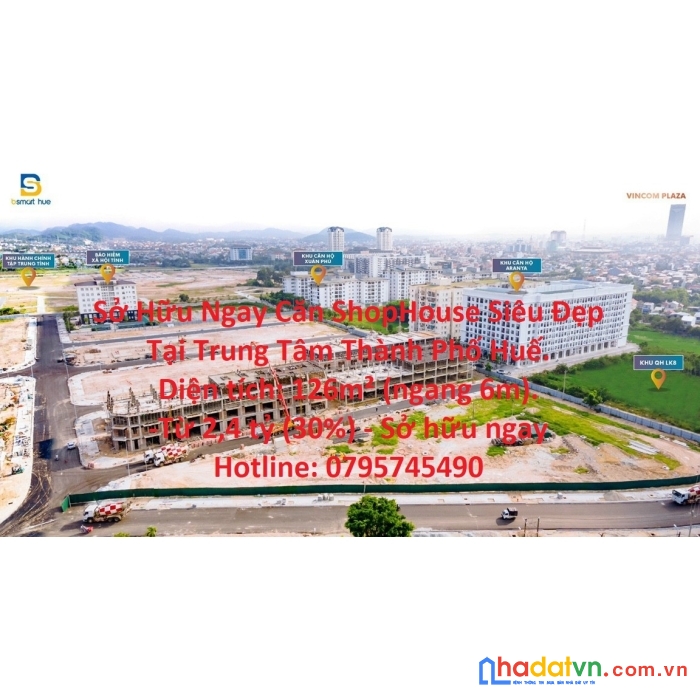 Sở hữu ngay căn shophouse siêu đẹp tại trung tâm thành phố huế.