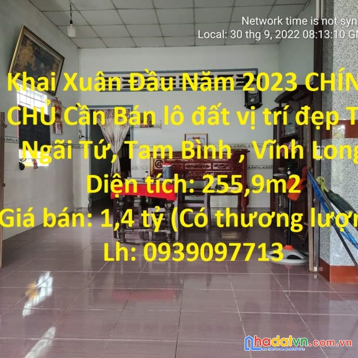 Khai xuân đầu năm 2023 chính chủ cần bán lô đất vị trí đẹp tại vĩnh long