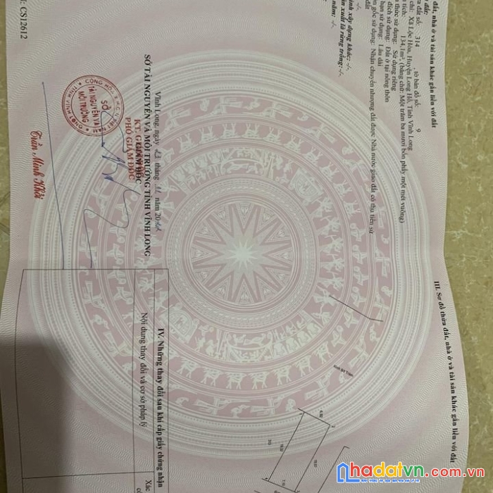 Đất chính chủ cần bán tại lộc hoà - long hồ - vĩnh long