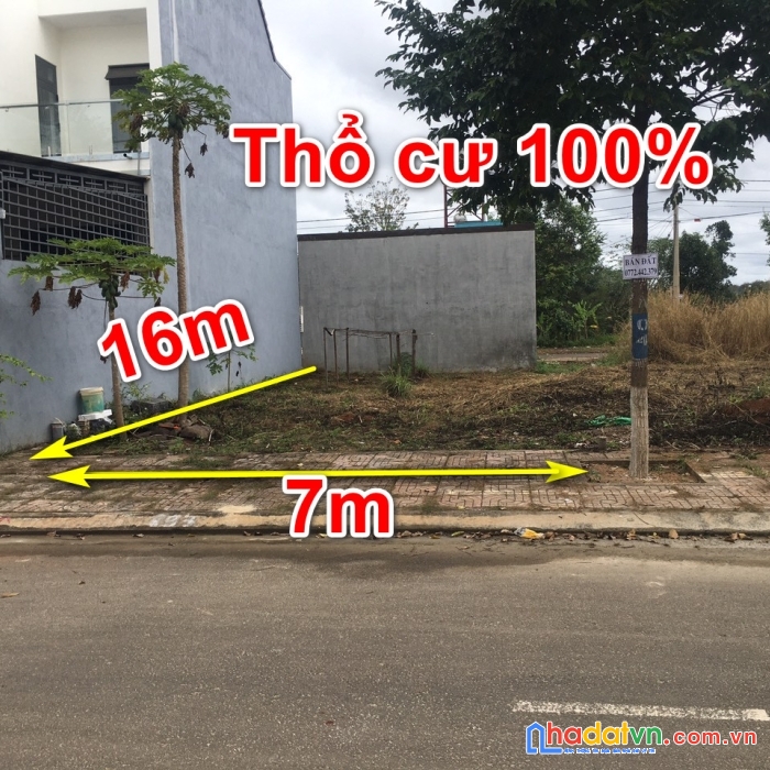 Đất mặt tiền giữa đường nguyễn phúc chu và đường nguyễn cơ thạch - tp bmt
7x16m tc 100%. giá chỉ