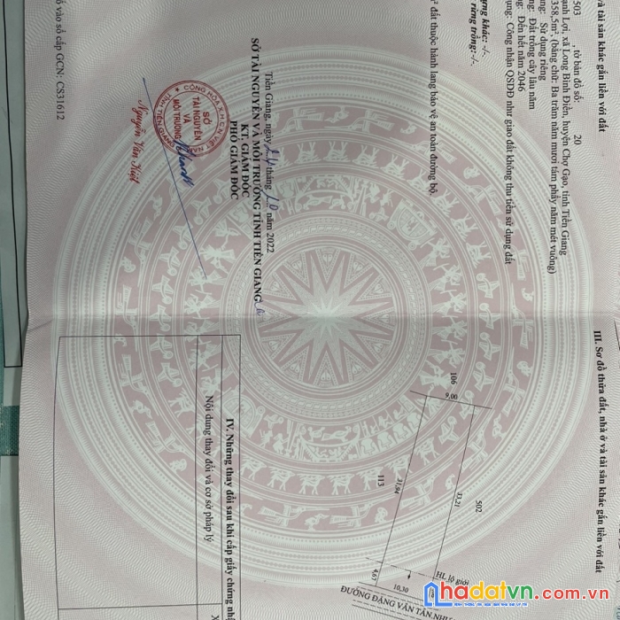 Sở hữu ngay lô đất vị trí đắc địa tại đường nhựa đặng văn tân, long bình điền, huyện chợ gạo, tiền