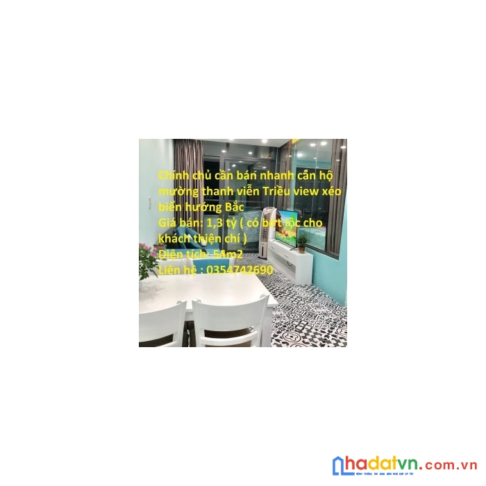 Chính chủ cần bán nhanh căn hộ mường thanh viễn triều view xéo biển hướng bắc